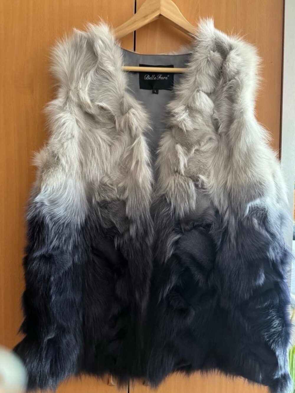 Real fox fur vest